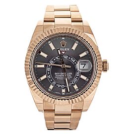 Rolex Sky-Dweller Grey Dial Rose Gold on Bracelet