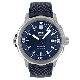 IWC Aquatimer Blue Dial Steel Blue Rubber Strap Automatic