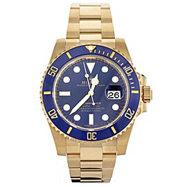 Rolex Submariner Date Blue Dial Yellow Gold Bracelet 40mm