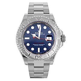 Rolex Yacht-Master Blue Dial Stainless Steel Platinum Bezel 40mm