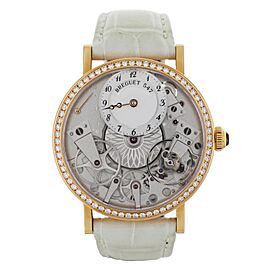 Breguet Tradition Dame MOP Skeleton Rose Gold Diamond Bezel