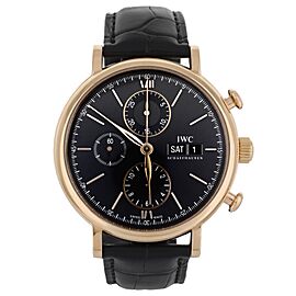 IWC Portofino Chronograph Grey Dial Rose Gold Watch