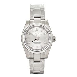 Rolex Oyster Perpetual Silver Dial Stainless Steel 26mm