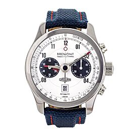 Bremont Jaguar MKII White Dial Blue Strap Steel Case 43mm