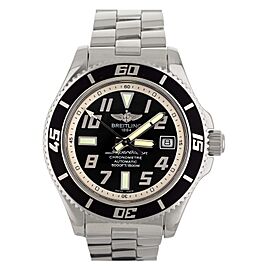 Breitling Superocean Black Dial Steel Case & Bracelet Automatic Watch