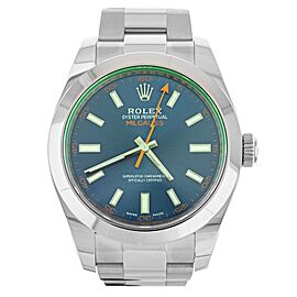 Rolex Milgauss Blue Dial Stainless Steel Oyster Bracelet Watch