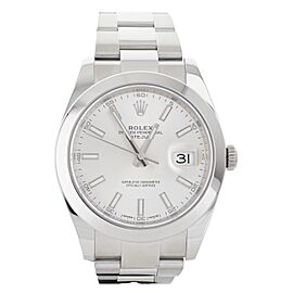 Rolex Datejust Oyster Perpetual Silver Dial Stainless Steel Watch