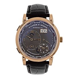 A. Lange & Sohne Lange 1 Time Zone Grey Dial Rose Gold Watch