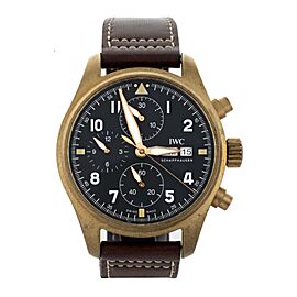 IWC Pilot Chronograph Spitfire Green Dial Bronze Case Watch