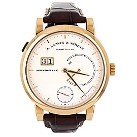 A. Lange & Sohne Lange 31 Rose Gold Silver Dial 46mm Manual Watch