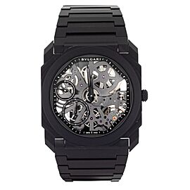 Bvlgari Octo Finissimo Skeleton Black Ceramic Case & Bracelet Manual Watch