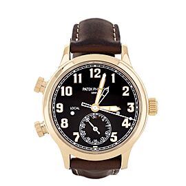 Patek Philippe Calatrava Pilot Travel Time Rose Gold Watch