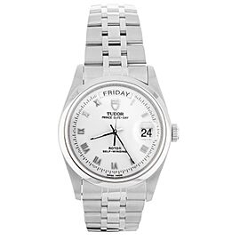 Tudor Prince Day-Date White Dial Stainless Steel