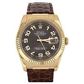 Rolex Datejust Yellow Gold Brown Dial Deployant