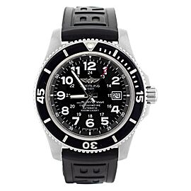 Breitling Superocean II Black Dial Stainless Steel Rubber