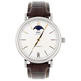 IWC Portofino Moon-Phase White Dial Stainless Steel