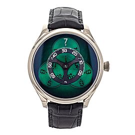 H. Moser Endeavour Flying Hours Green Dial White Gold