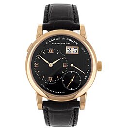 A. Lange & Sohne Lange 1 Rose Gold Black Dial Manual