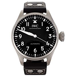 IWC Big Pilot 43 Black Dial Stainless Steel Strap