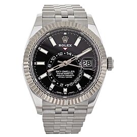 Rolex Sky-Dweller Stainless Steel Black Dial Jubilee