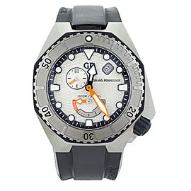 Girard Perregaux Sea Hawk Stainless Steel Silver Dial Orange Rubber