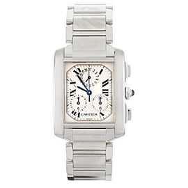 Cartier Tank Française White Dial Stainless Steel Quartz