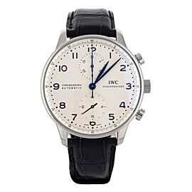 IWC Portugieser Chronograph Stainless Steel Silver Blue