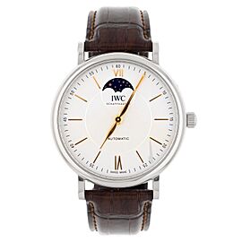 IWC Portofino Moon Phase Stainless Steel White Dial