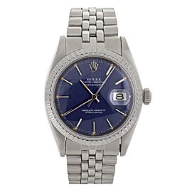 Rolex Datejust Vintage Stainless Steel Jubilee Bracelet Blue Dial 36mm