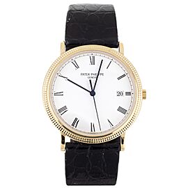 Patek Philippe Calatrava Yellow Gold White Dial Quartz