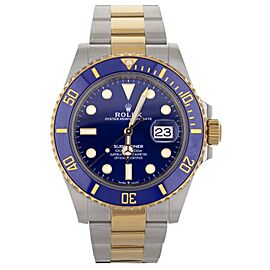 Rolex Submariner Date Stainless Steel Yellow Gold Blue