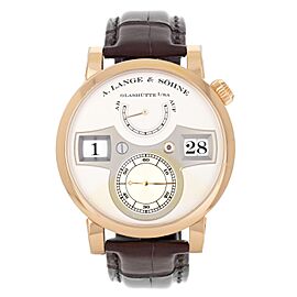 A. Lange & Sohne Zeitwerk Rose Gold Silver Dial