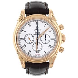 Omega Deville Chronograph Museum LE Rose Gold White Enamel Dial