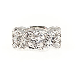 Platinum with 0.50ct. White Diamond Band Ring Size 10