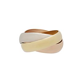 Cartier Trinity Large Ring 18K Yellow, White and Rose Gold Size 6.75