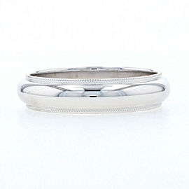 White Gold Men's Wedding Band - 10k Milgrain Ring Size 9