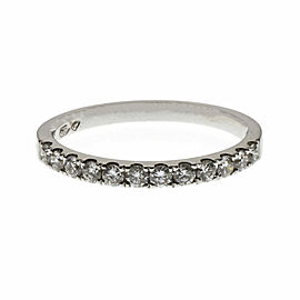 18K White Gold with 12 Diamond Band Ring Size 6.75