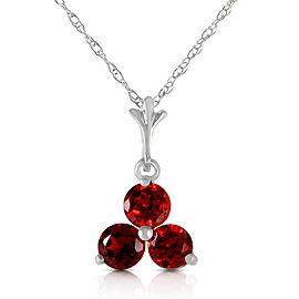 0.75 CTW 14K Solid White Gold Is A Marvel Garnet Necklace