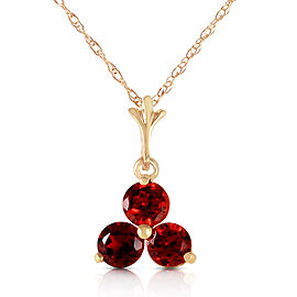 0.75 CTW 14K Solid Gold Have Your Cake Garnet Necklace