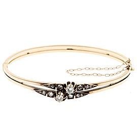 14K Rose Gold with 0.25ct Diamond Bangle Bracelet