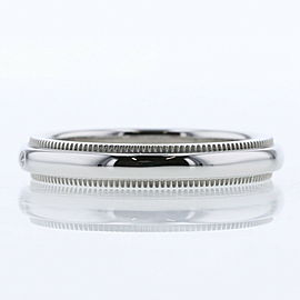 TIFFANY & Co 950 Platinum Milgrain Ring LXGBKT-483