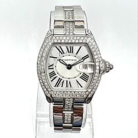 CARTIER ROADSTER Quartz Steel 2.2TCW Diamond Watch