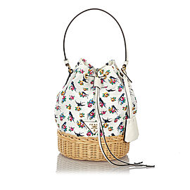 Prada Plage Canvas Bucket Bag