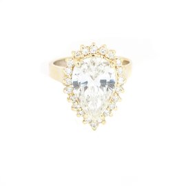 14K Yellow Gold Quartz Switzerlan Ring