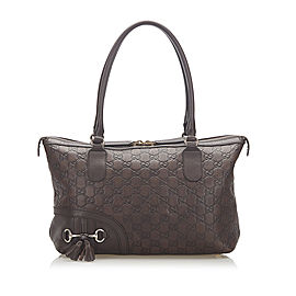 Guccissima Horsebit Leather Handbag