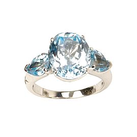 White White Gold Topaz, Diamond Ring Size 6