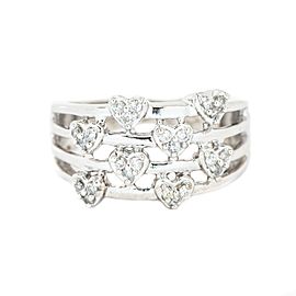 White White Gold Diamond Womens Ring Size 8