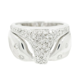 White White Gold Diamond Womens Ring Size 6