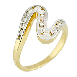 Yellow Gold Diamond Womens Ring Size 6