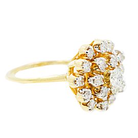 Yellow Gold Diamond Mens Ring Size 7